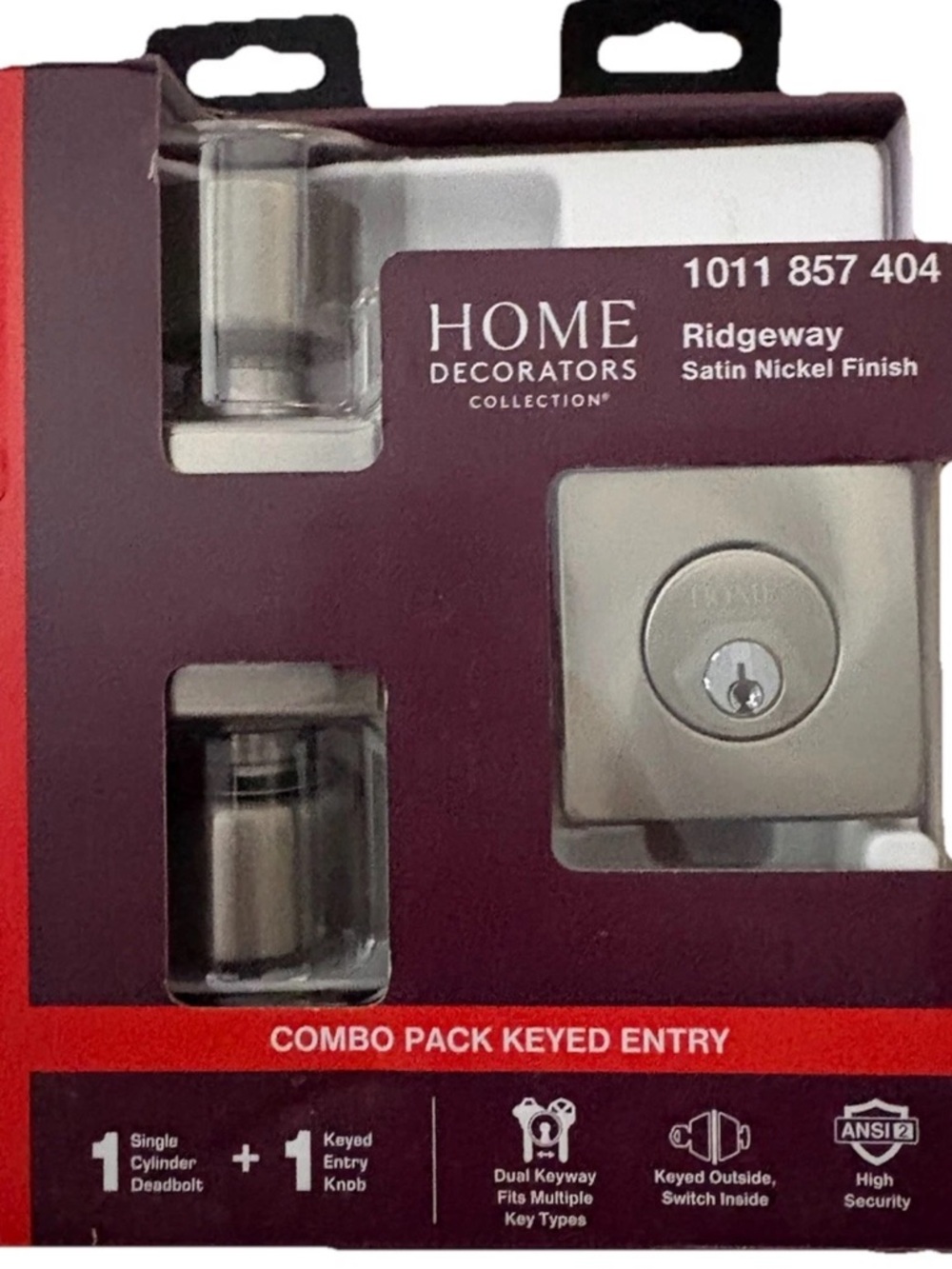 Ridgeway Satin Nickel Combo Pack Keyed Entry - Satin Nickel
